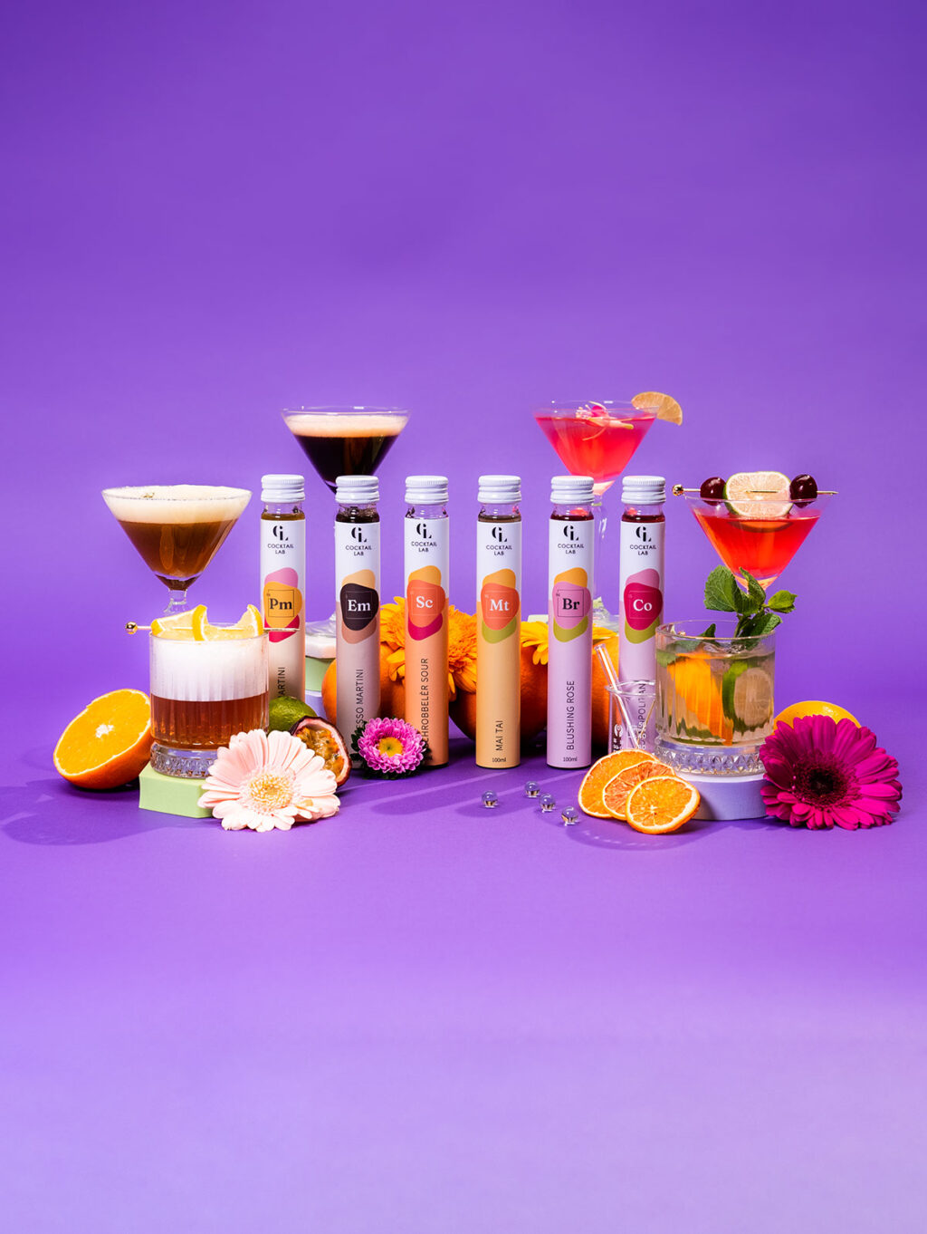 Proeverij box 6 cocktails met garnering