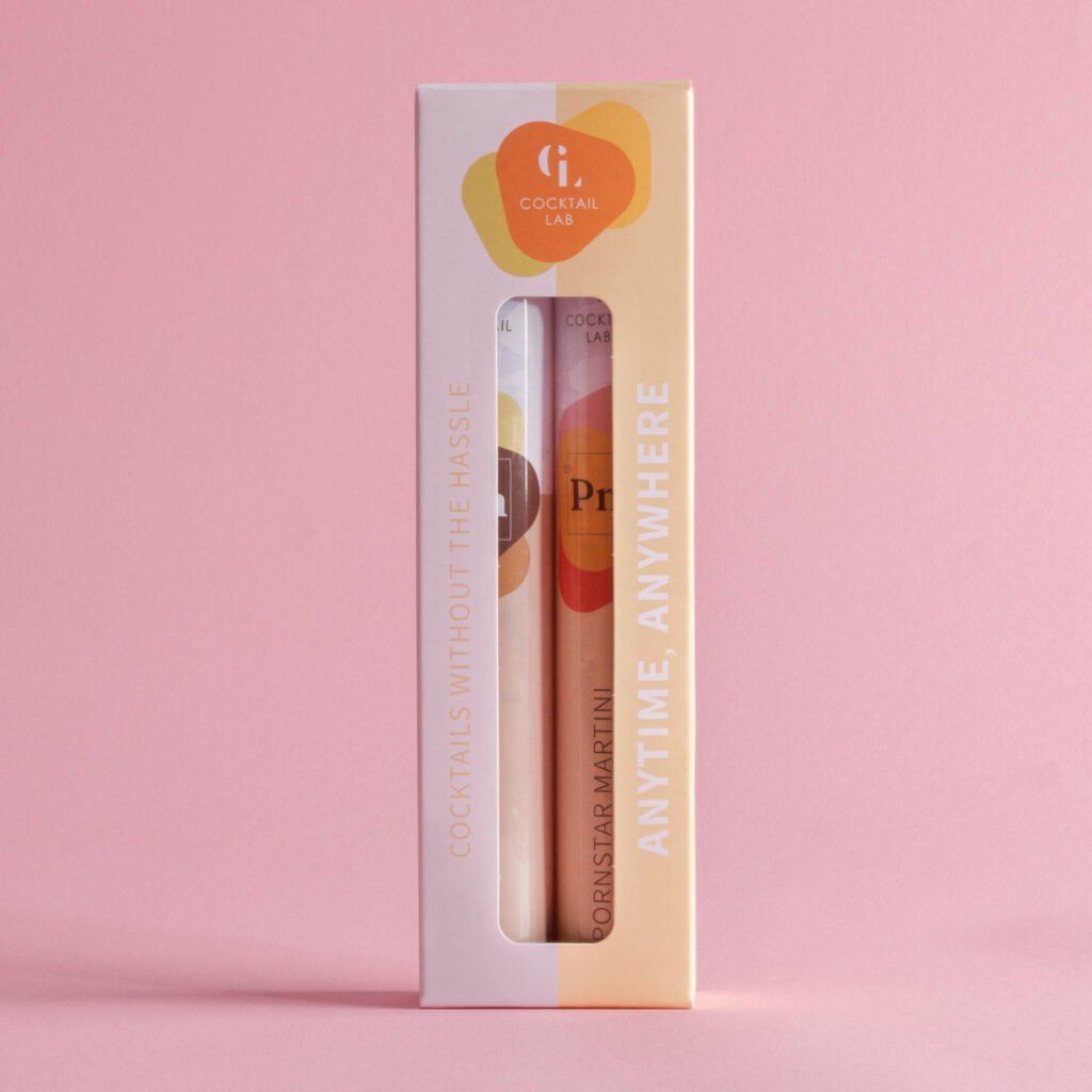 Bestseller Cocktail Pakketje van Cocktail Lab – duo-verpakking met Pornstar Martini en Espresso Martini tubes