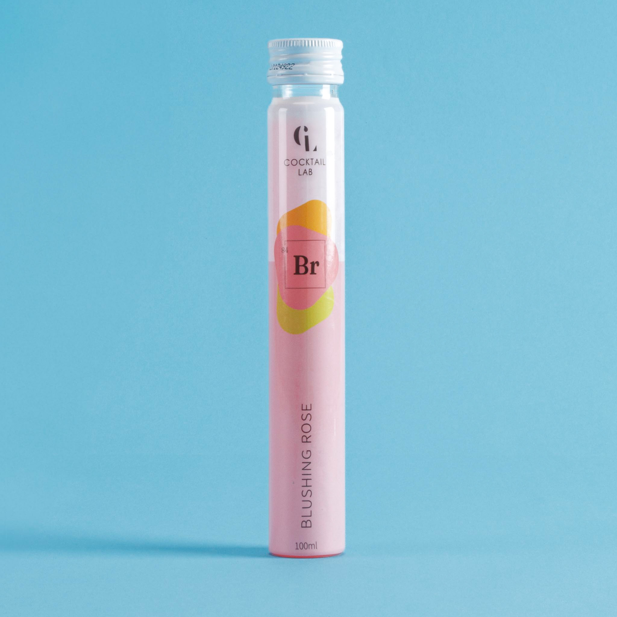 Blushing Rose cocktail in 100ml tube by Cocktail Lab - ready-to-drink pink cocktail with vodka, roses and cranberry