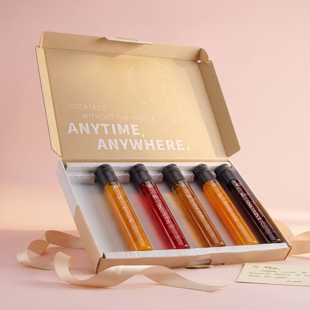 moederdag cadeau cocktail proeverij box met 5 cocktails voor thuis